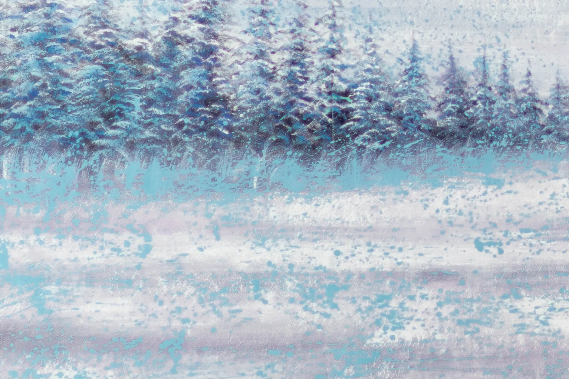 XXL Öl Gemälde 'Stille des Winters' | Handgemaltes Unikat