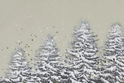 XXL Öl Gemälde 'Stiller Winterwald' | Handgemaltes Unikat