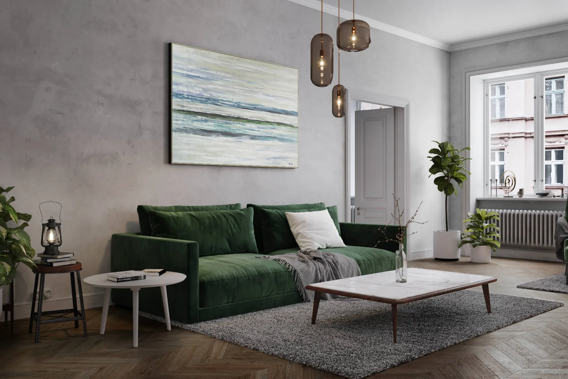 XXL Öl Gemälde 'Stilles Erwachen' | Handgemaltes Unikat