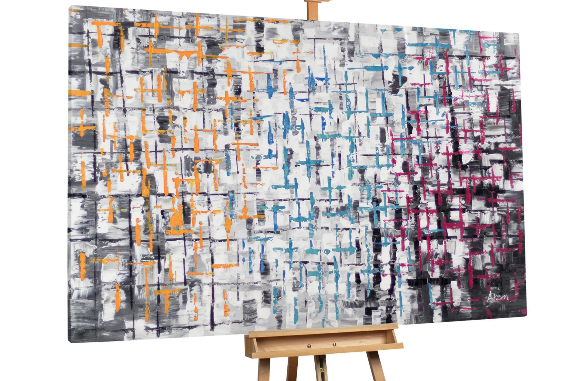 XXL Öl Gemälde 'Stone Canvas' | Handgemaltes Unikat