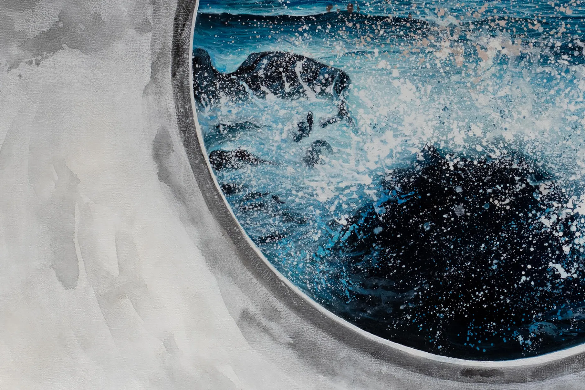 XXL Öl Gemälde 'Stormy Swell' | Handgemaltes Unikat