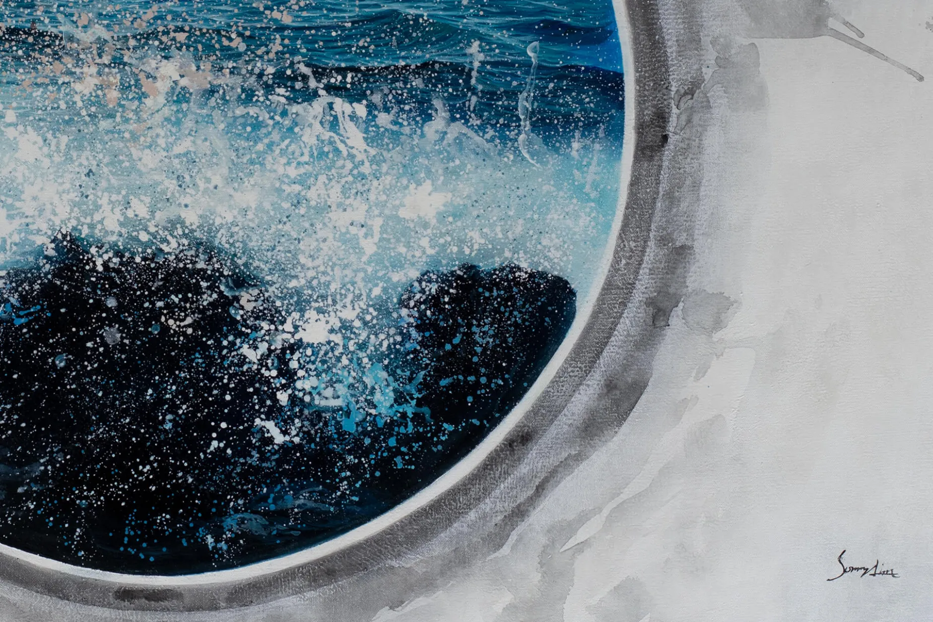 XXL Öl Gemälde 'Stormy Swell' | Handgemaltes Unikat