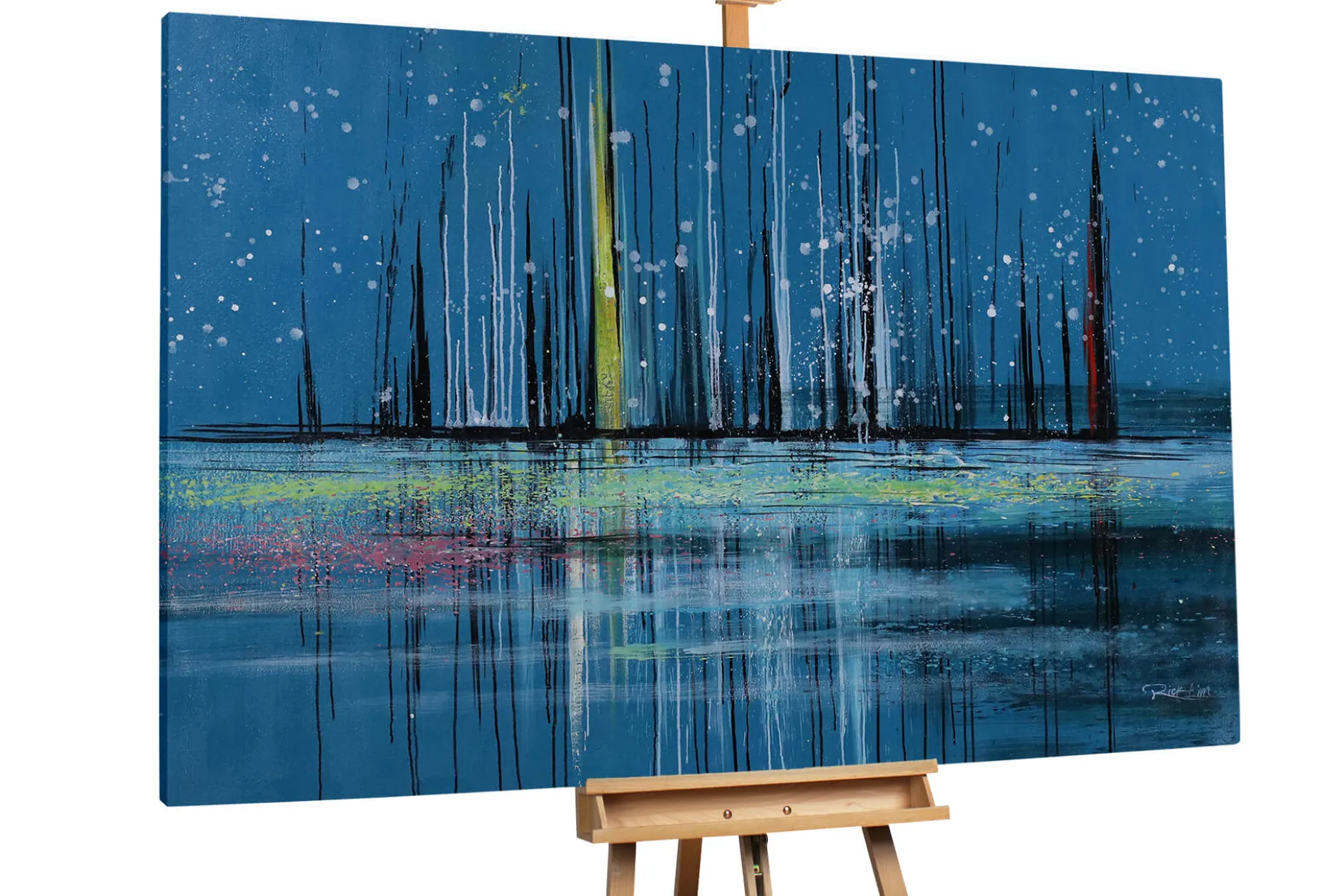 XXL Öl Gemälde 'Strahlende Nächte ' | Handgemaltes Unikat