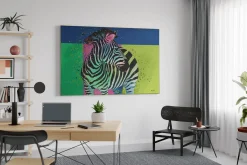 XXL Öl Gemälde 'Striped in Colors' | Handgemaltes Unikat