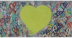 XXL Öl Gemälde 'Strong Heart' | Handgemaltes Unikat