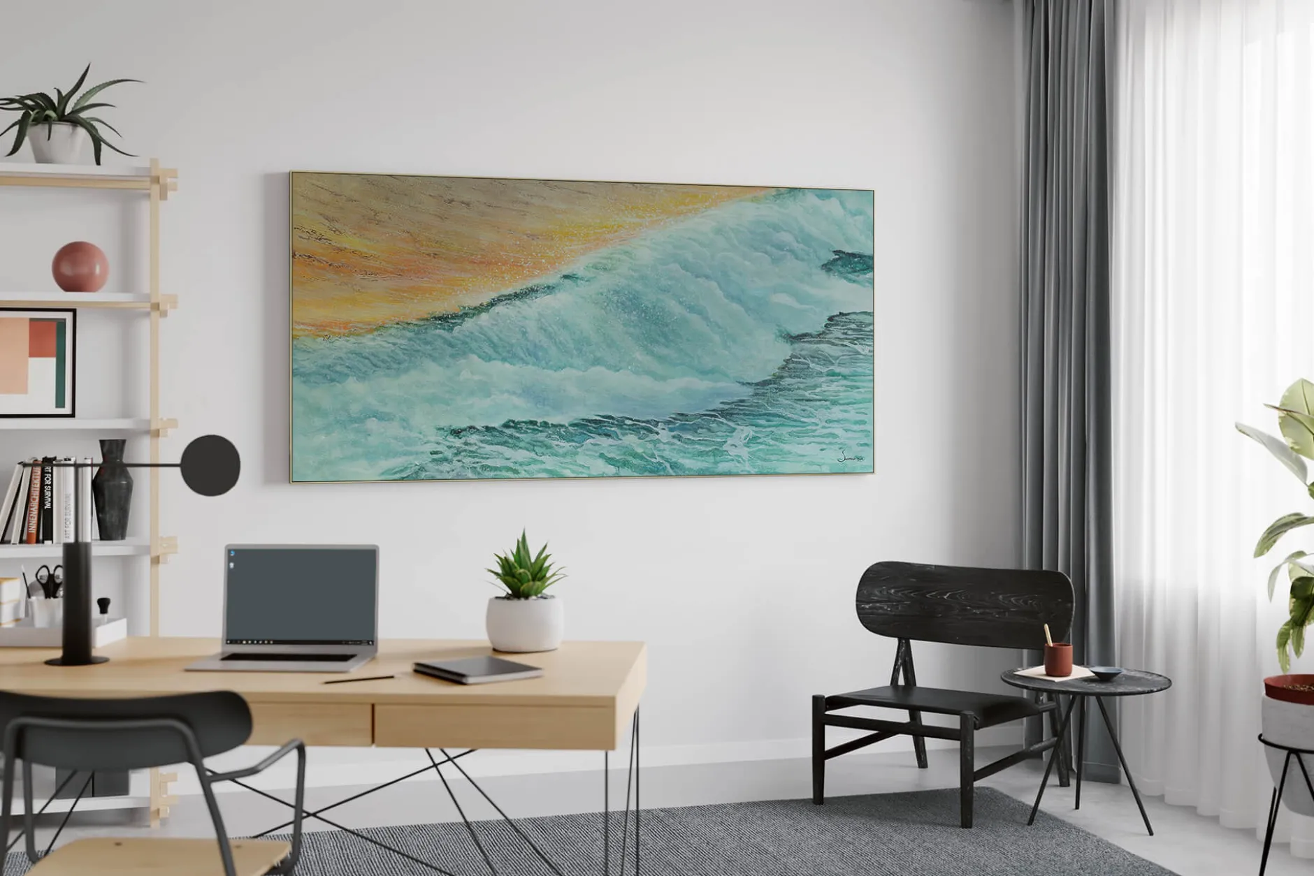 XXL Öl Gemälde 'Summer Breeze' | Handgemaltes Unikat