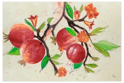 XXL Öl Gemälde 'Summer Pomegranate' | Handgemaltes Unikat