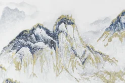 XXL Öl Gemälde 'Sunlit Mountains' | Handgemaltes Unikat