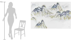 XXL Öl Gemälde 'Sunlit Mountains' | Handgemaltes Unikat