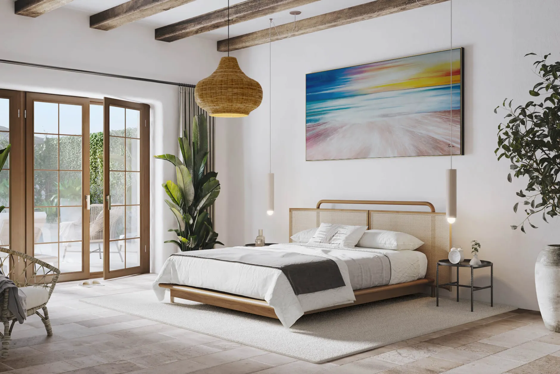 XXL Öl Gemälde 'Sunset by the Beach' | Handgemaltes Unikat