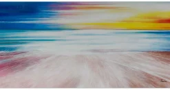XXL Öl Gemälde 'Sunset by the Beach' | Handgemaltes Unikat