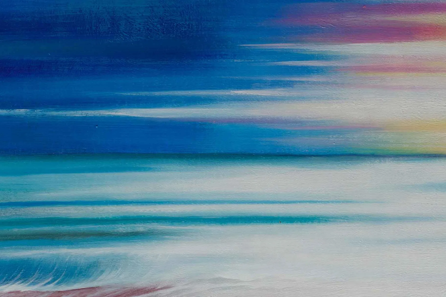 XXL Öl Gemälde 'Sunset by the Beach' | Handgemaltes Unikat