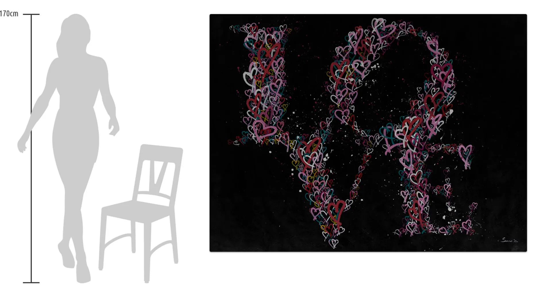 XXL Öl Gemälde 'Symphony of Love' | Handgemaltes Unikat