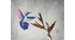 XXL Öl Gemälde 'Tanz des Kolibris' | Handgemaltes Unikat