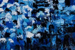 XXL Öl Gemälde 'Tanz in Blau' | Handgemaltes Unikat