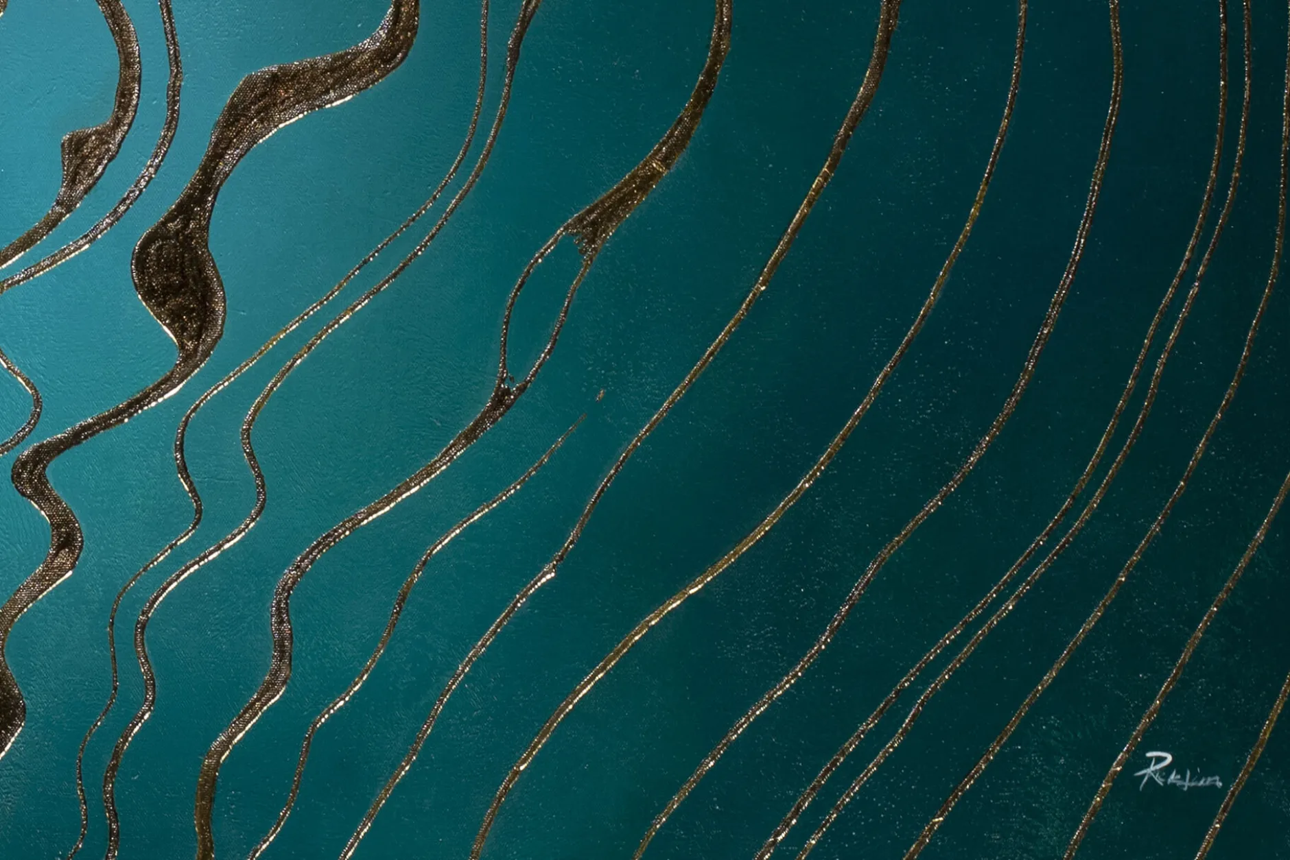 XXL Öl Gemälde 'Tausend Wege' | Handgemaltes Unikat