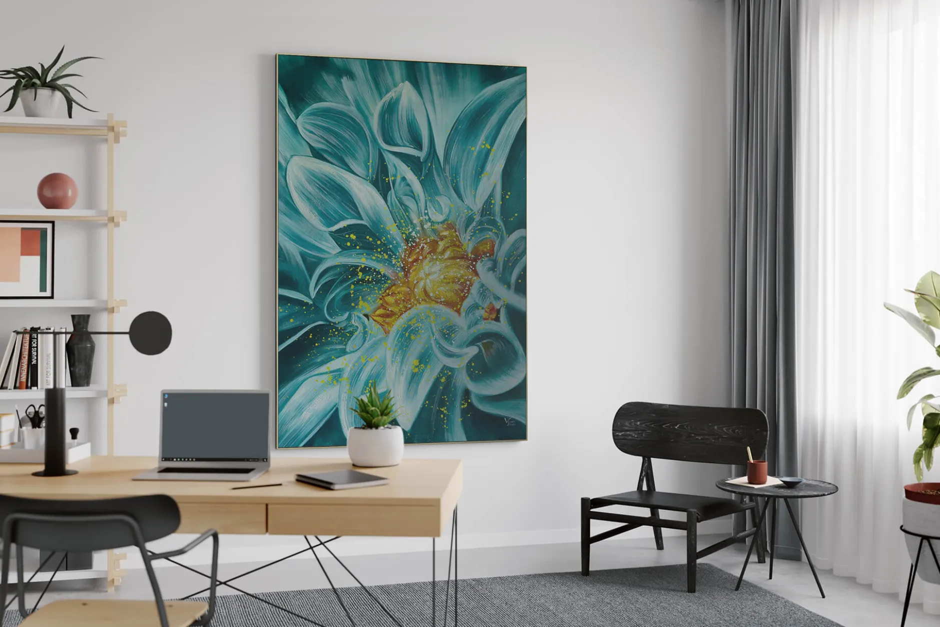 XXL Öl Gemälde 'Tempting Blossom' | Handgemaltes Unikat
