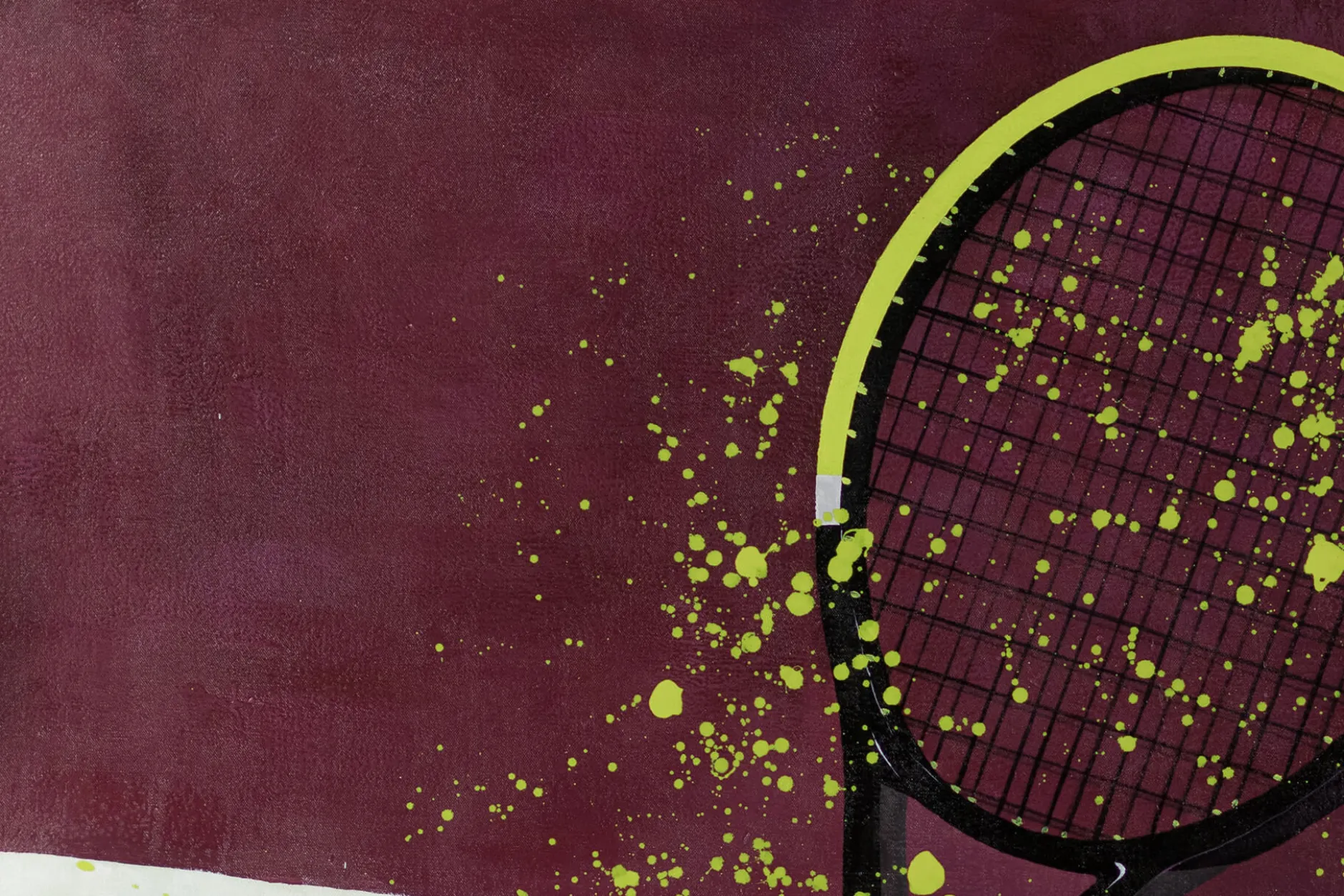 XXL Öl Gemälde 'Tennis Life' | Handgemaltes Unikat