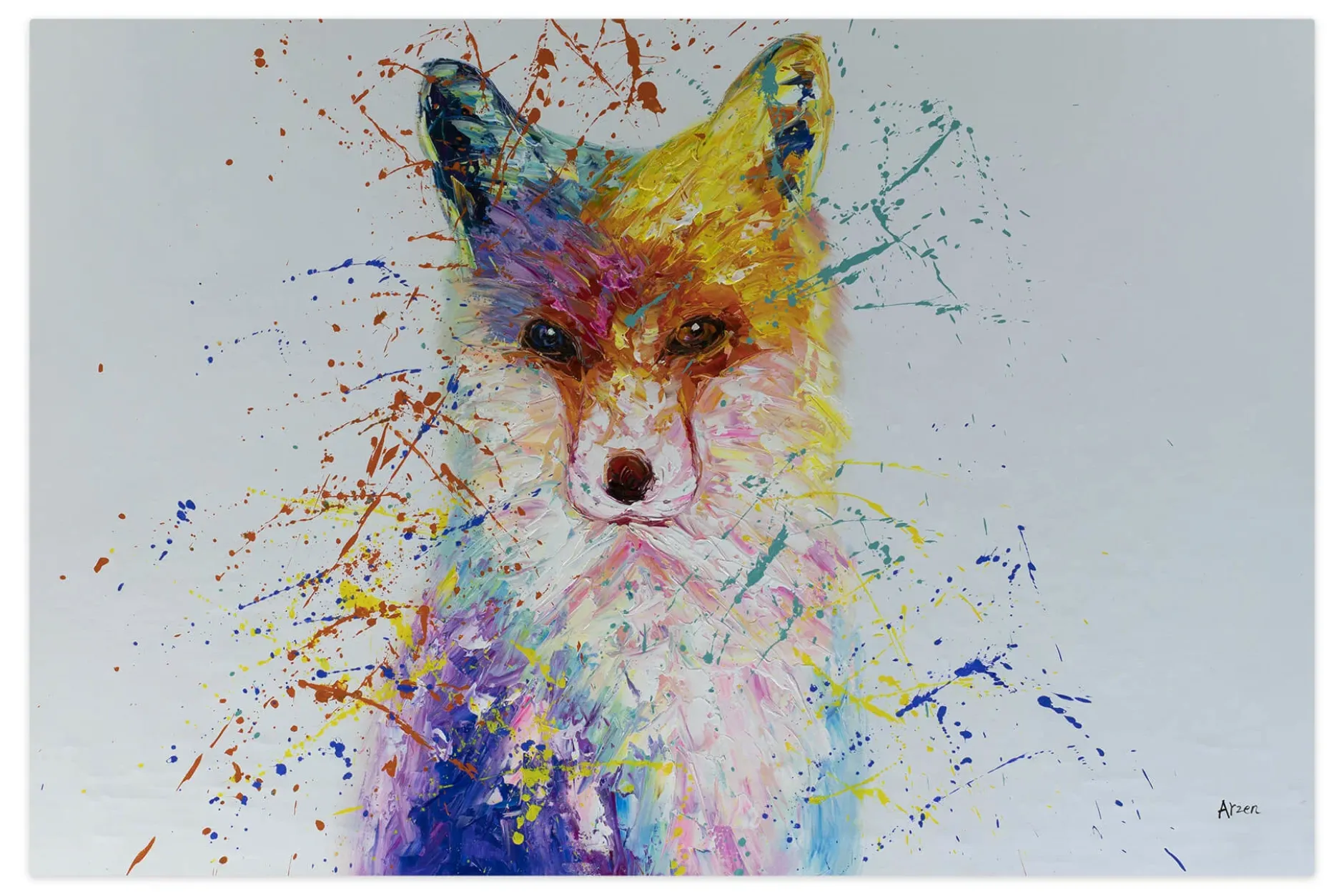 XXL Öl Gemälde 'The Fox's Colours' | Handgemaltes Unikat