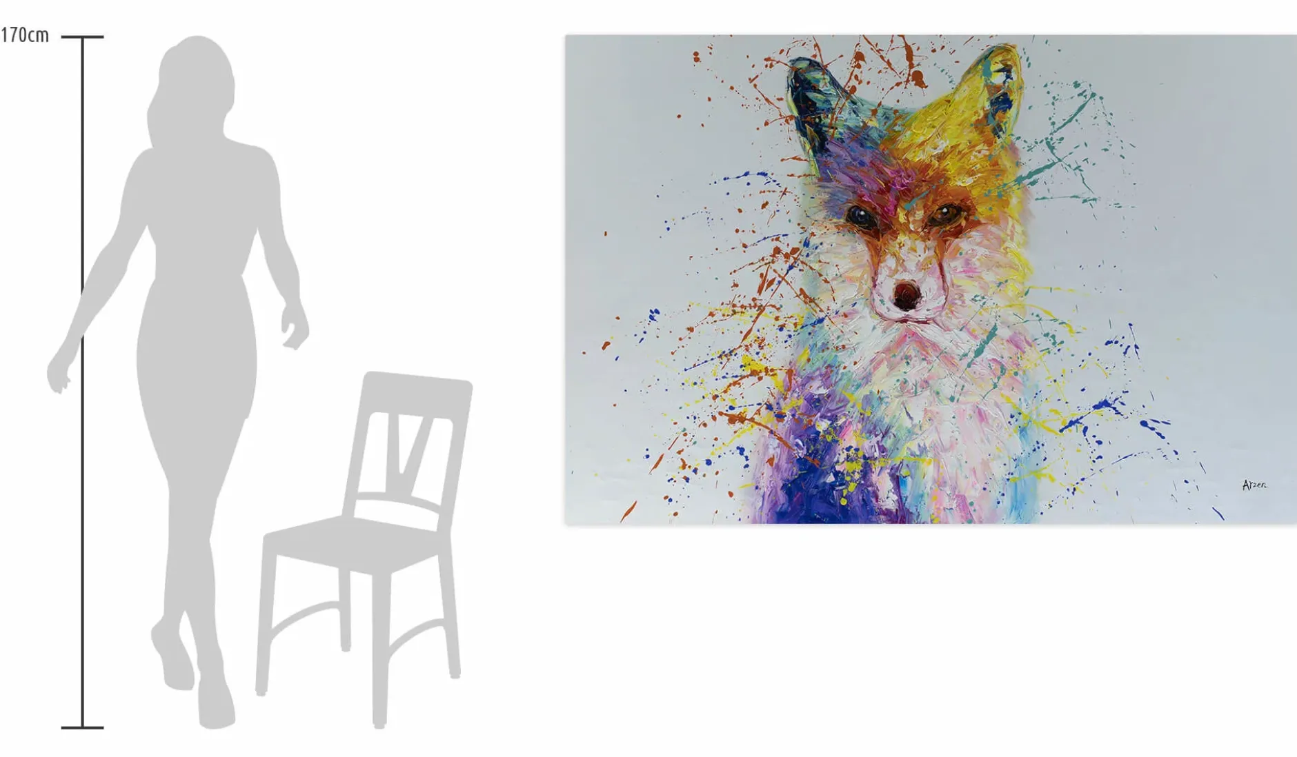 XXL Öl Gemälde 'The Fox's Colours' | Handgemaltes Unikat