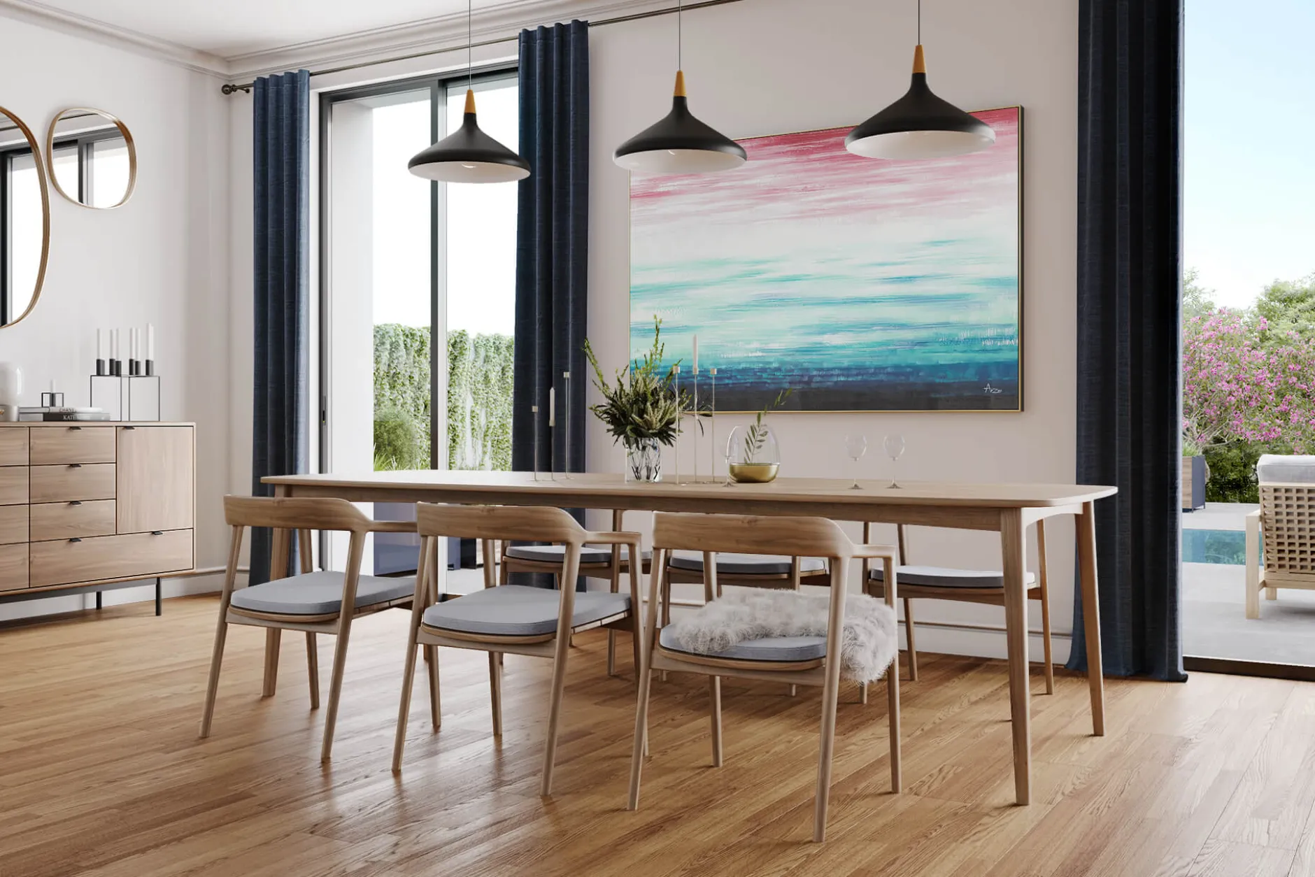 XXL Öl Gemälde 'The Horizon's Hue' | Handgemaltes Unikat