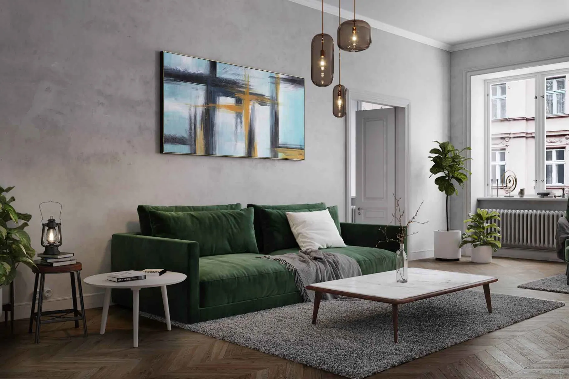 XXL Öl Gemälde 'The Sky's Fenestration' | Handgemaltes Unikat
