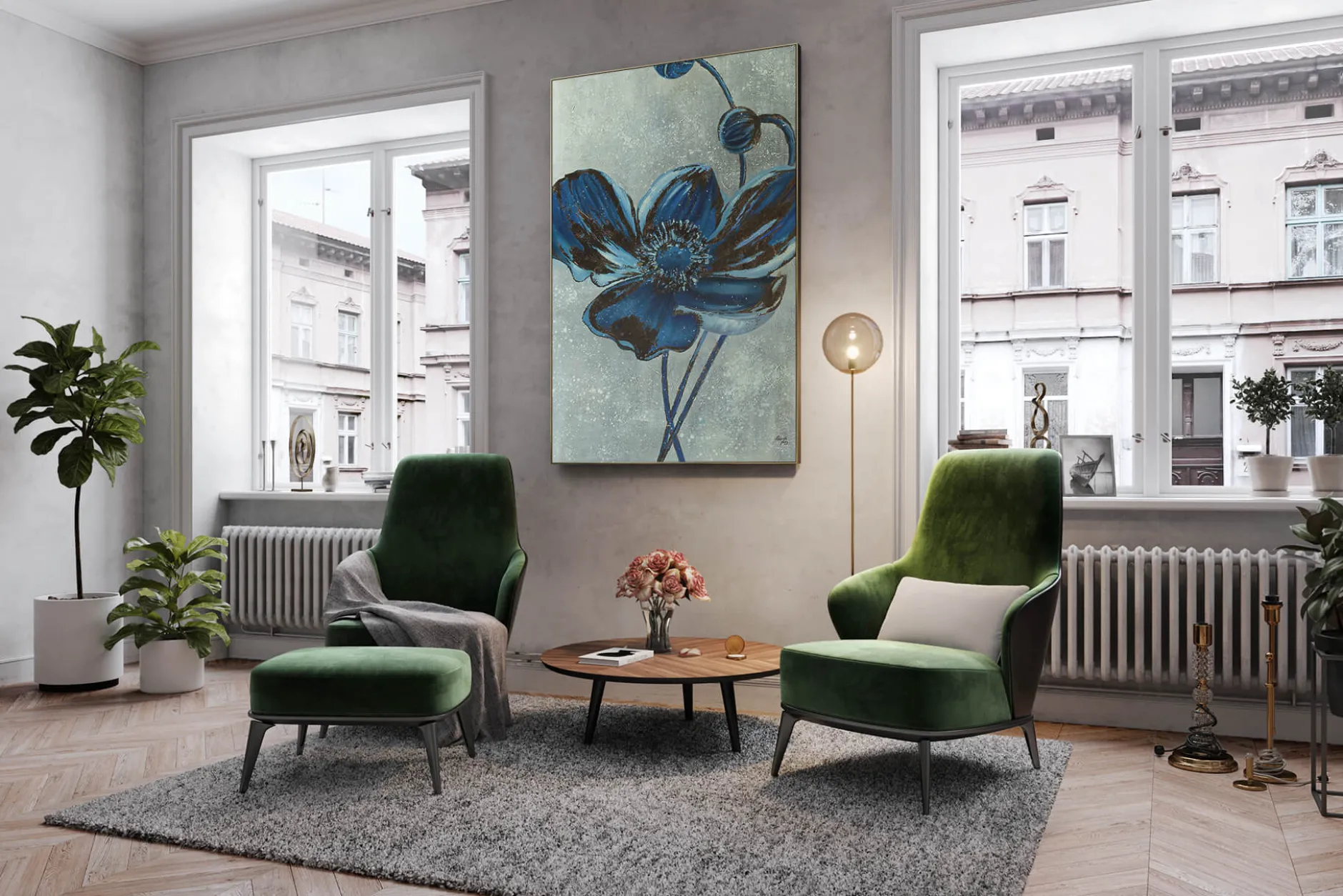 XXL Öl Gemälde 'The Unfolded Flower' | Handgemaltes Unikat