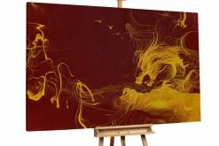XXL Öl Gemälde 'The Way of the Dragon' | Handgemaltes Unikat