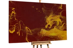 XXL Öl Gemälde 'The Way of the Dragon' | Handgemaltes Unikat