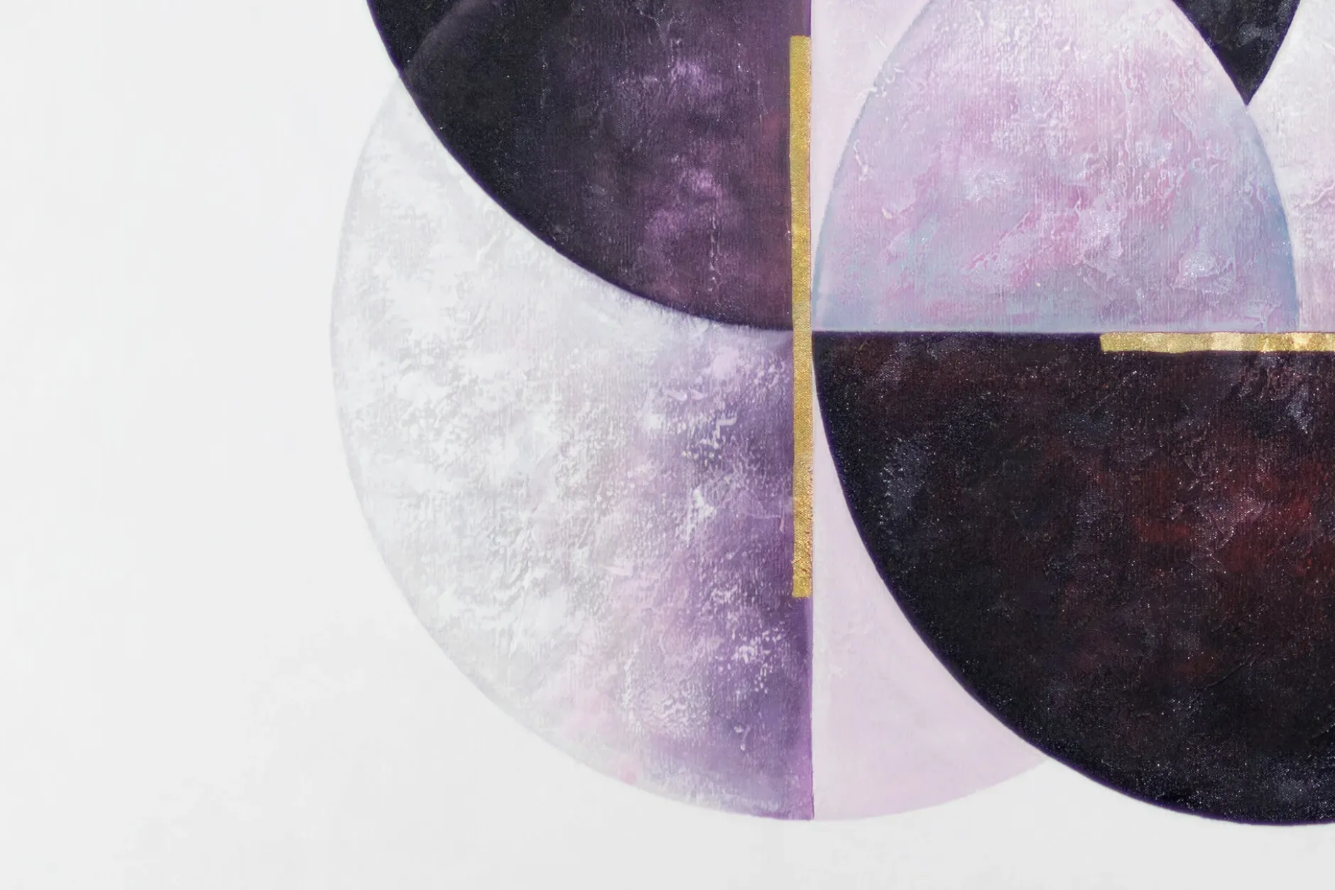 XXL Öl Gemälde 'Three Lunar Phases' | Handgemaltes Unikat