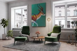 XXL Öl Gemälde 'Tierische Eleganz' | Handgemaltes Unikat