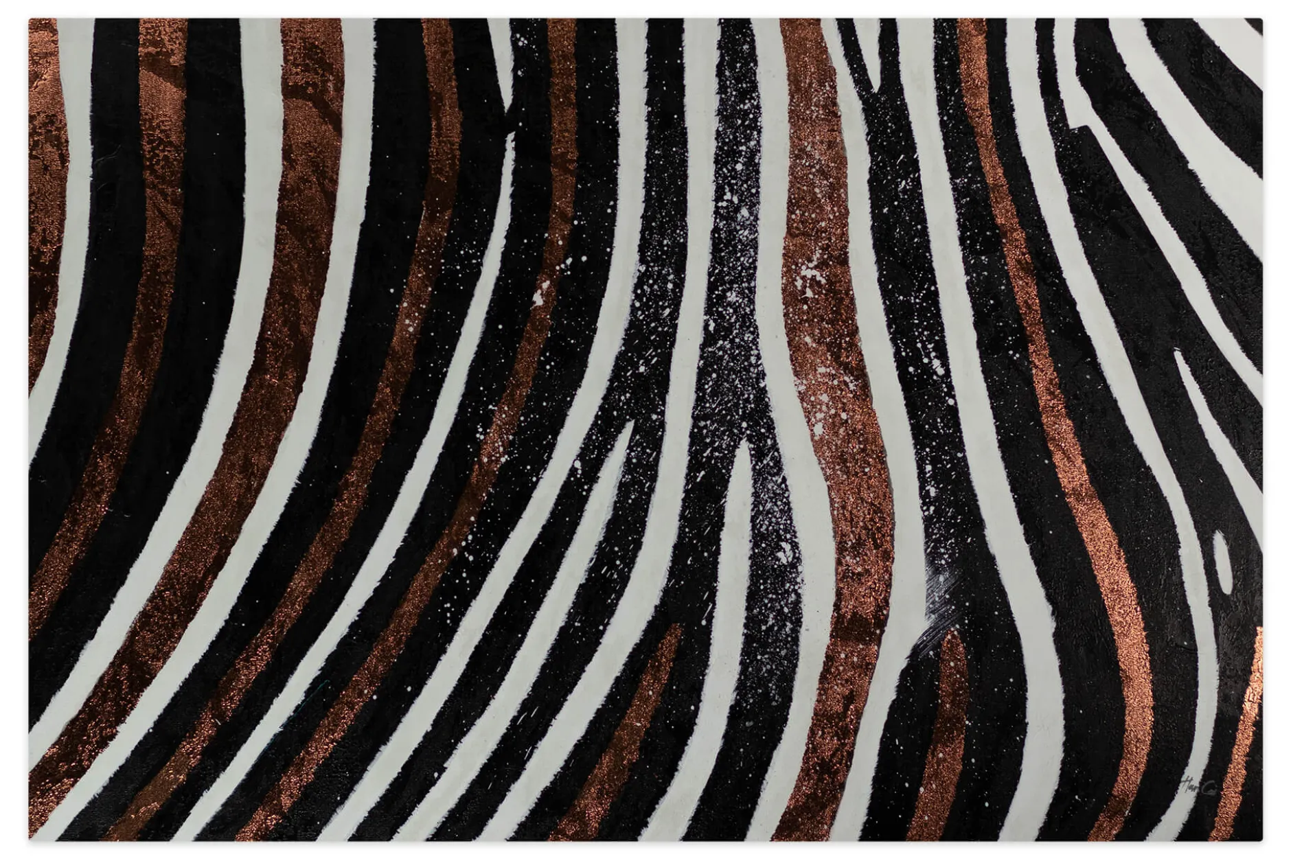 XXL Öl Gemälde 'Tiger Stripes' | Handgemaltes Unikat