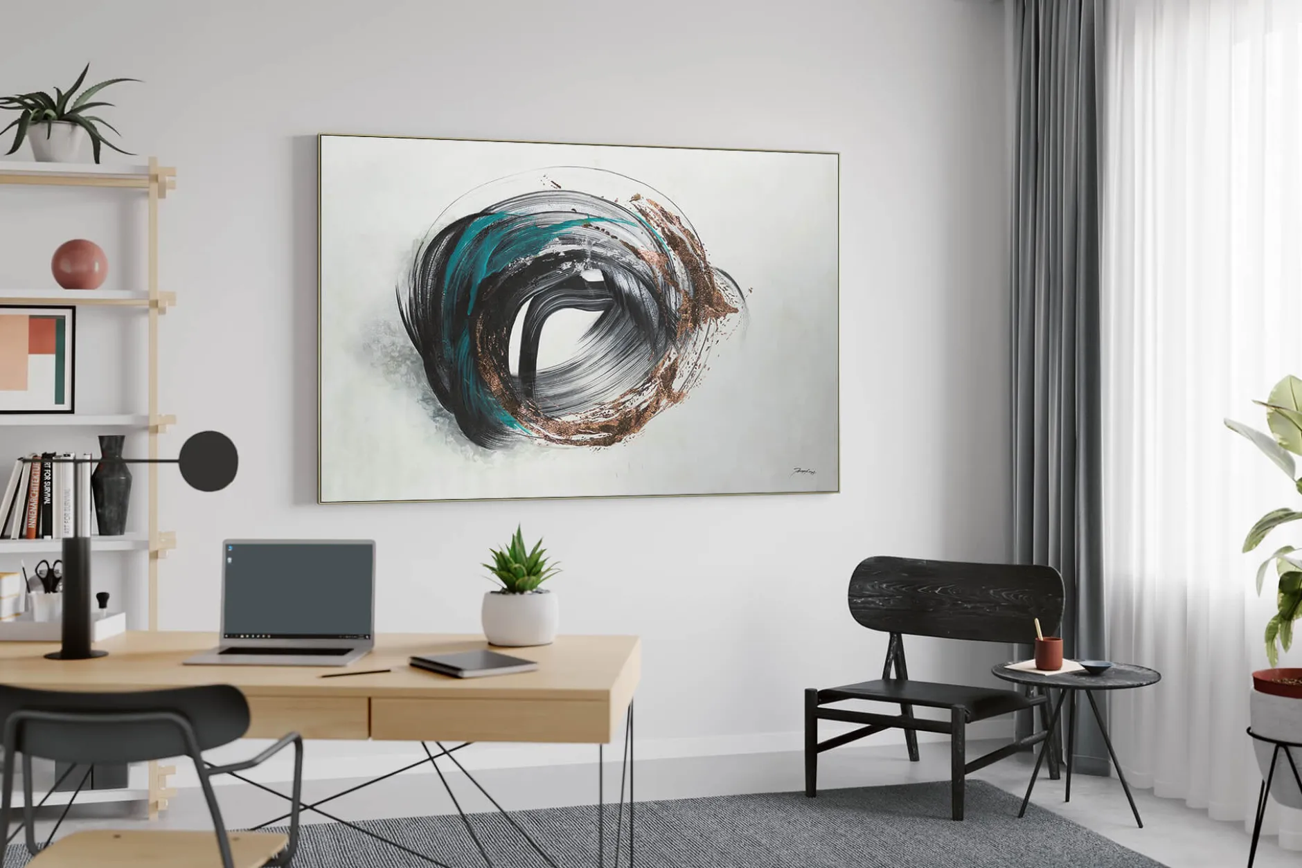 XXL Öl Gemälde 'Time Spiral' | Handgemaltes Unikat