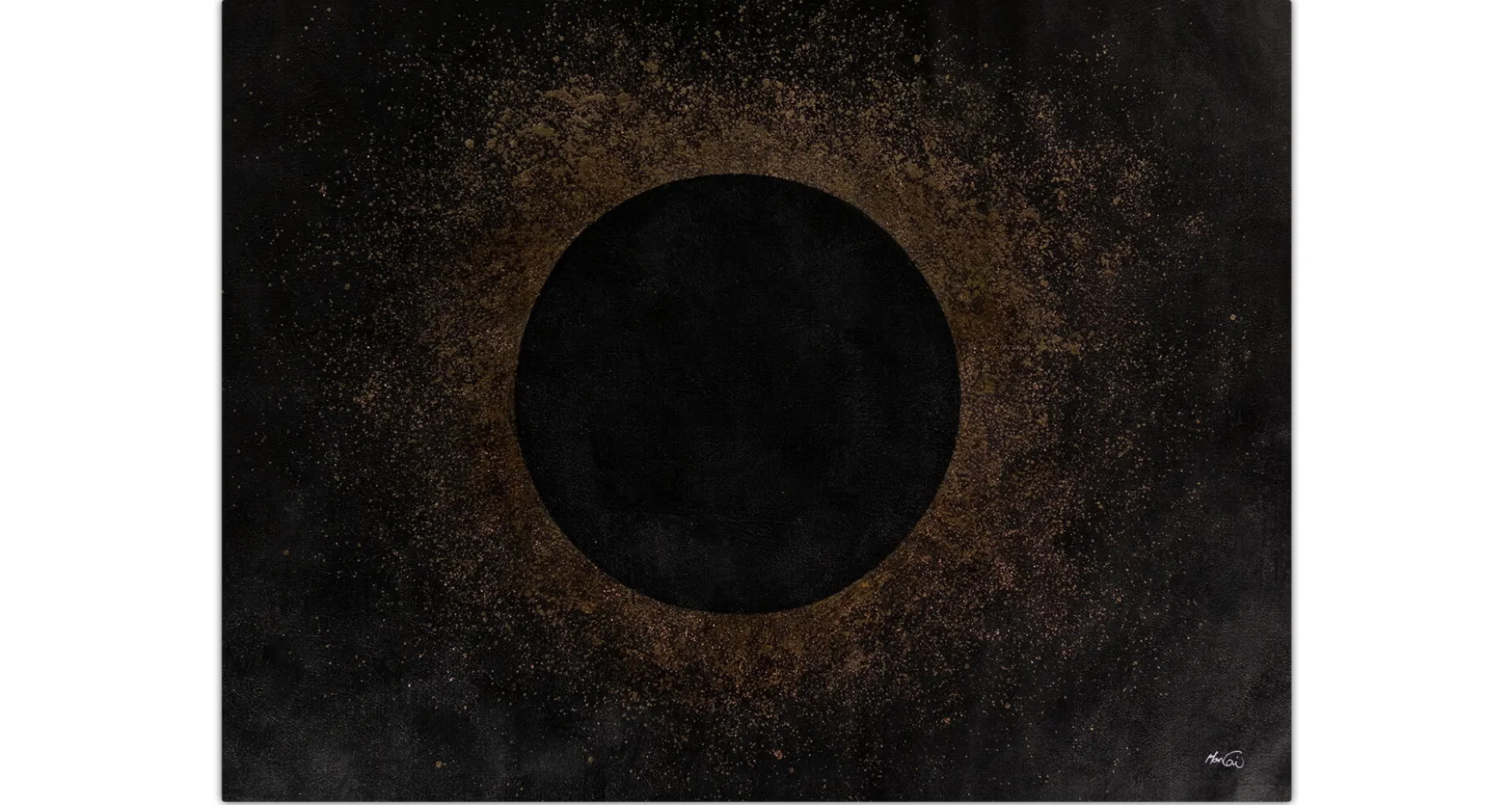 XXL Öl Gemälde 'Totale Eclipse' | Handgemaltes Unikat