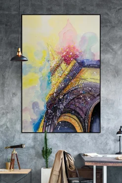 XXL Öl Gemälde 'Tower of France' | Handgemaltes Unikat