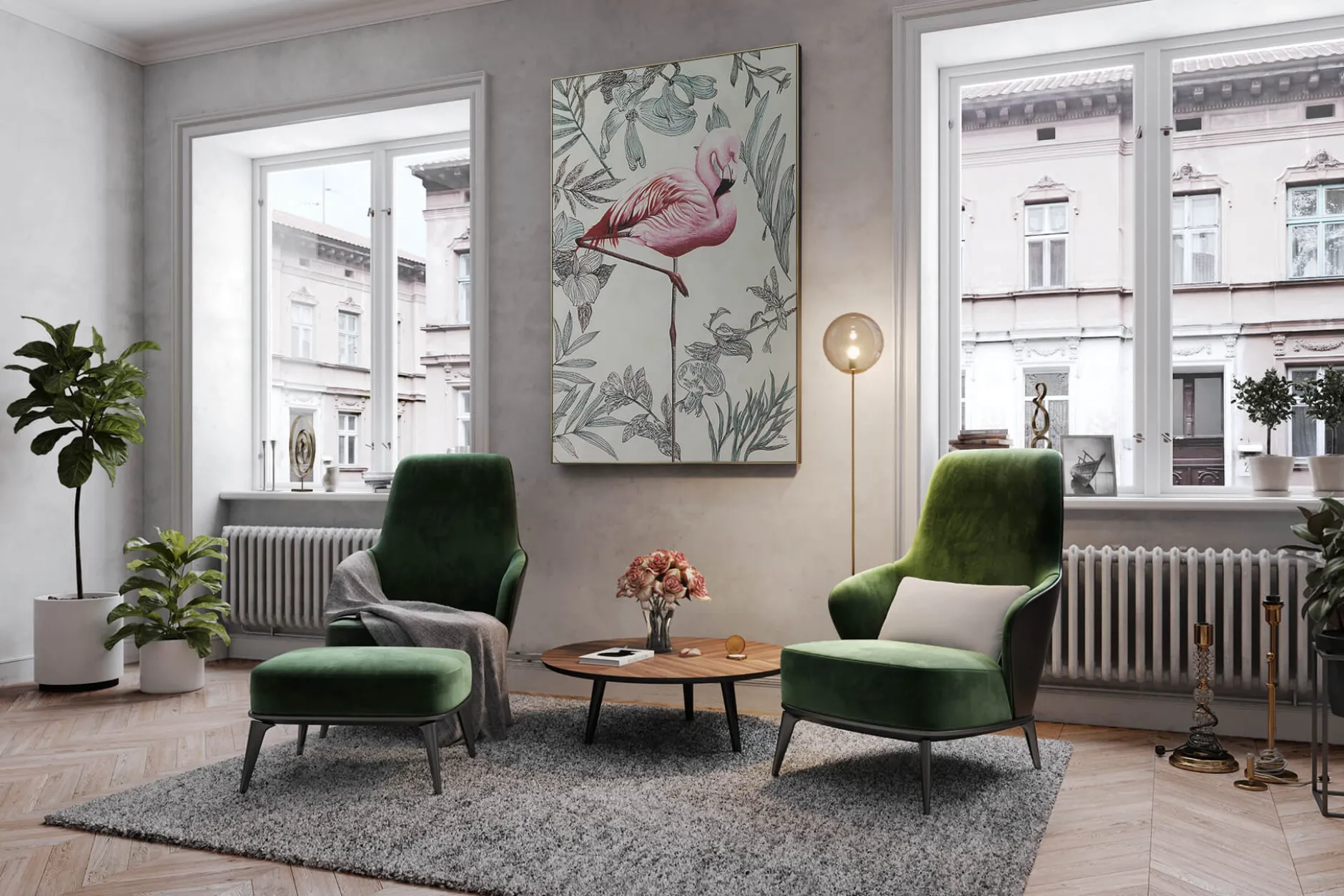 XXL Öl Gemälde 'Traum des Flamingos' | Handgemaltes Unikat