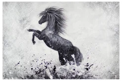 XXL Öl Gemälde 'Treues Ross' | Handgemaltes Unikat