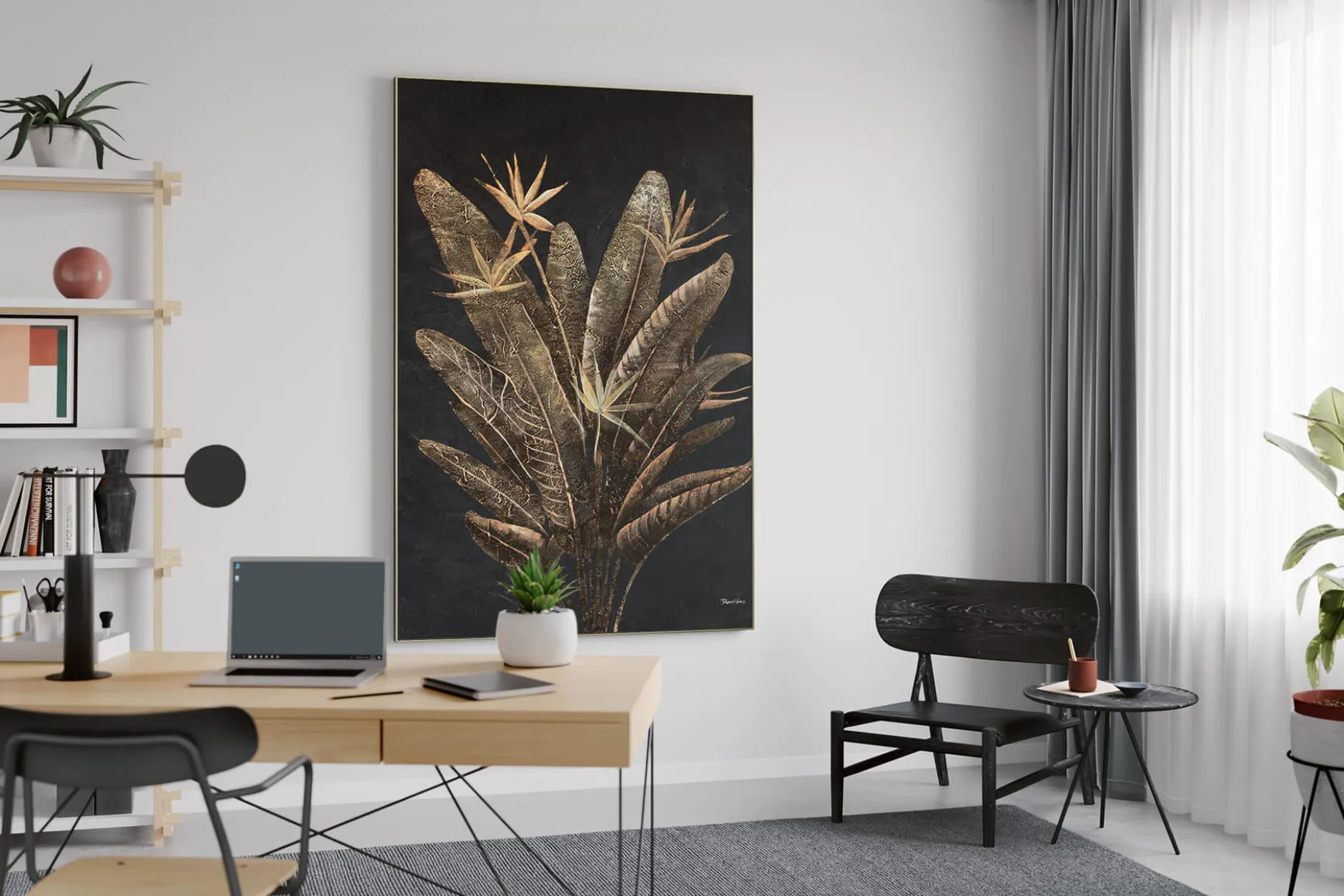 XXL Öl Gemälde 'Tropical Bloom' | Handgemaltes Unikat