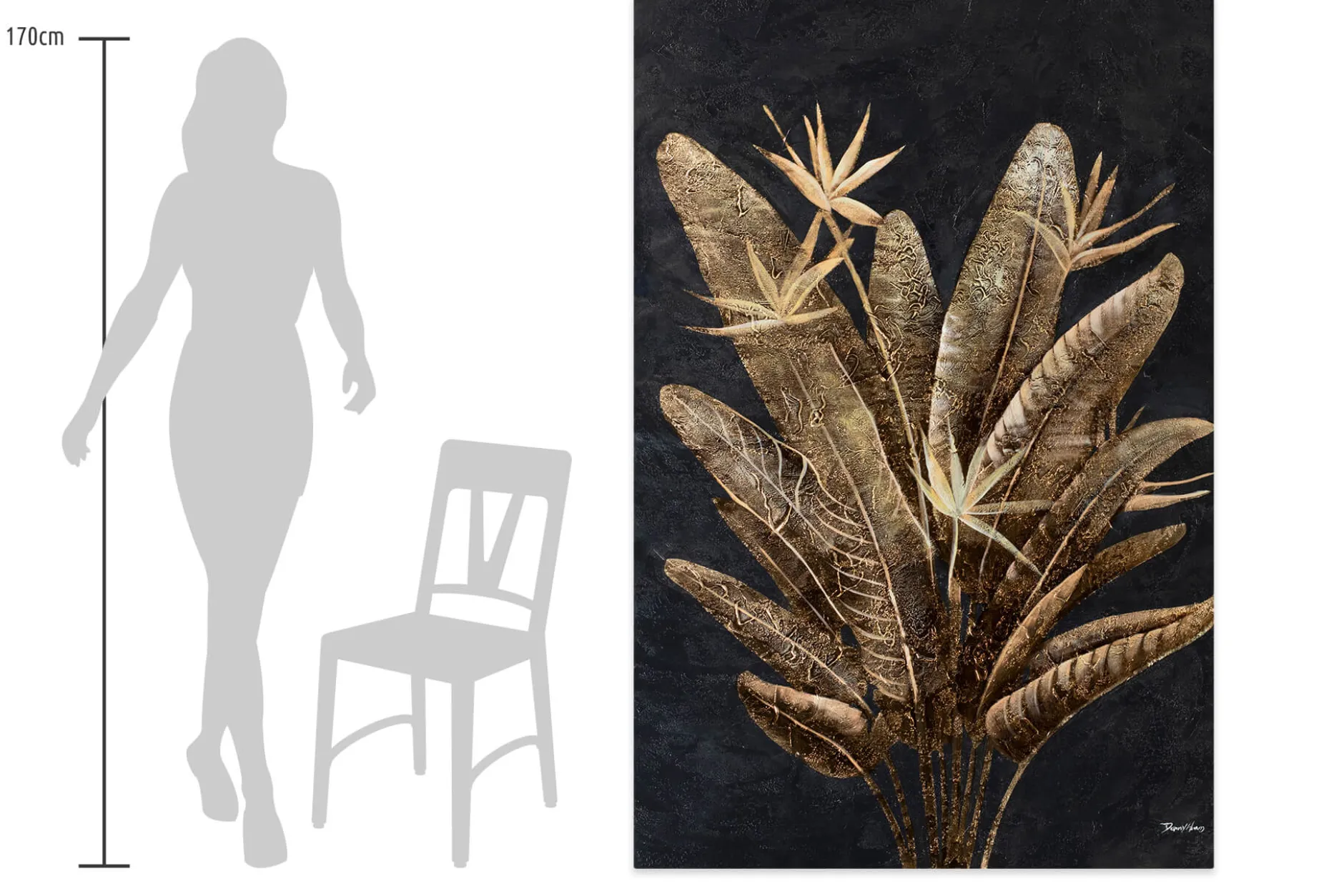 XXL Öl Gemälde 'Tropical Bloom' | Handgemaltes Unikat