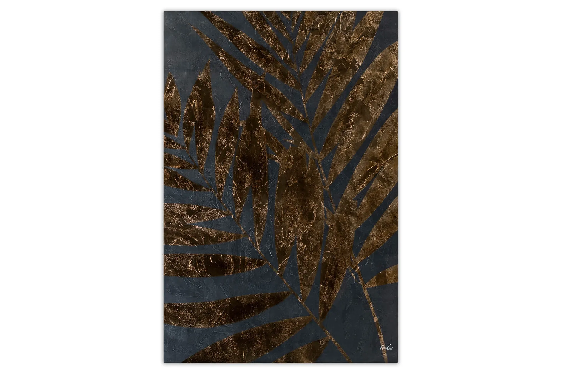 XXL Öl Gemälde 'Tropical Golden' | Handgemaltes Unikat