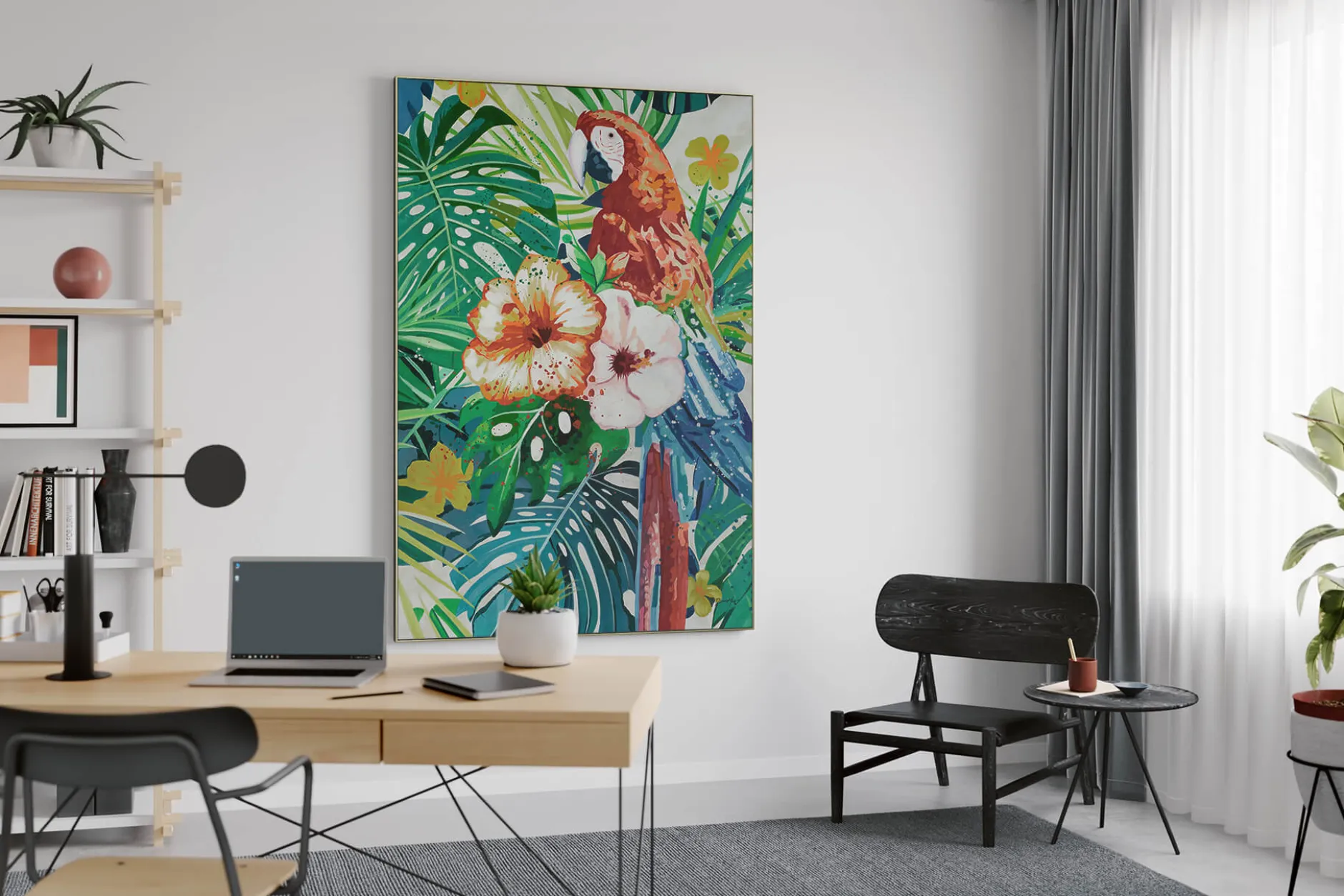 XXL Öl Gemälde 'Tropical Joy' | Handgemaltes Unikat