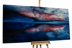 XXL Öl Gemälde 'Twilight over the Sea' | Handgemaltes Unikat