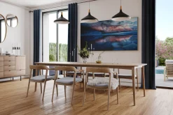 XXL Öl Gemälde 'Twilight over the Sea' | Handgemaltes Unikat