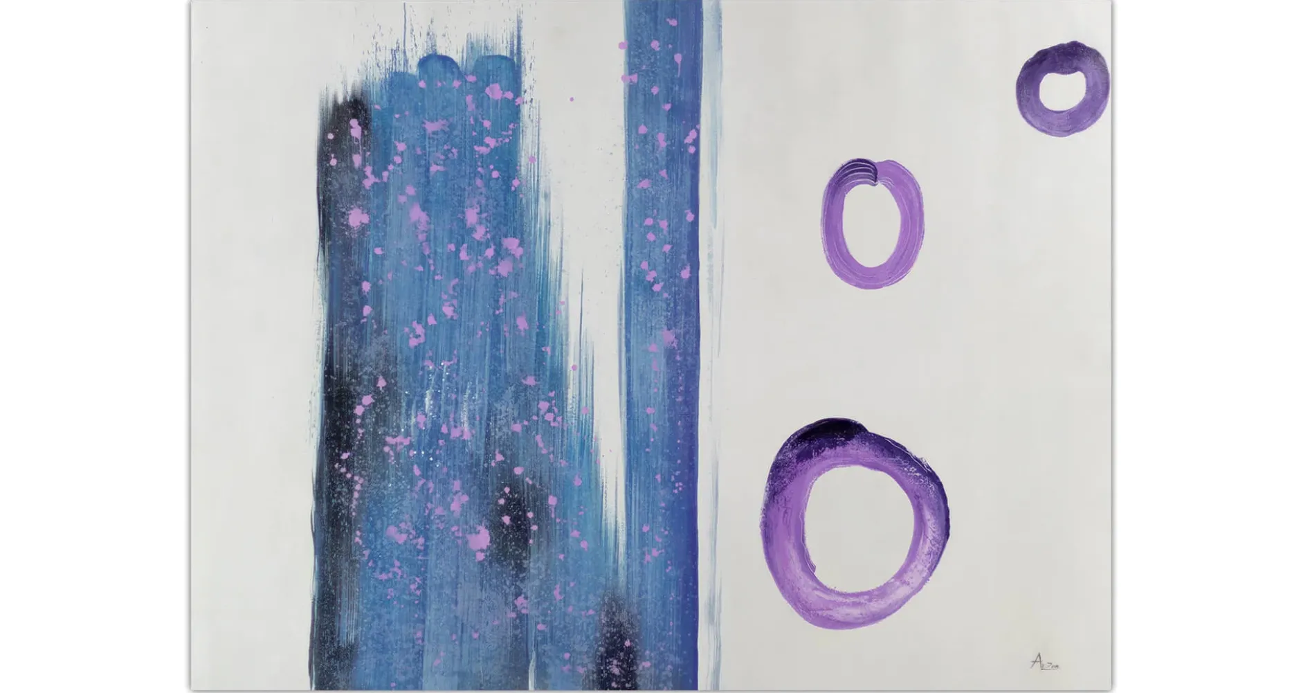 XXL Öl Gemälde 'Ultraviolet Ray' | Handgemaltes Unikat