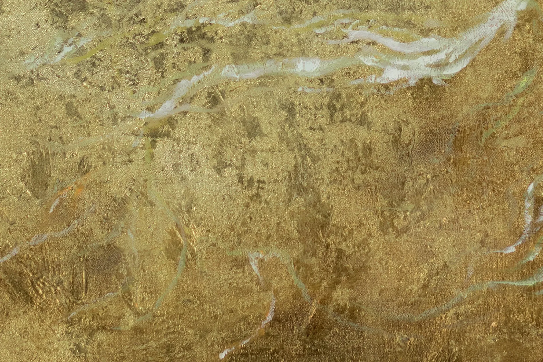 XXL Öl Gemälde 'Umringt von Gold' | Handgemaltes Unikat