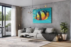 XXL Öl Gemälde 'Underwater Sun' | Handgemaltes Unikat