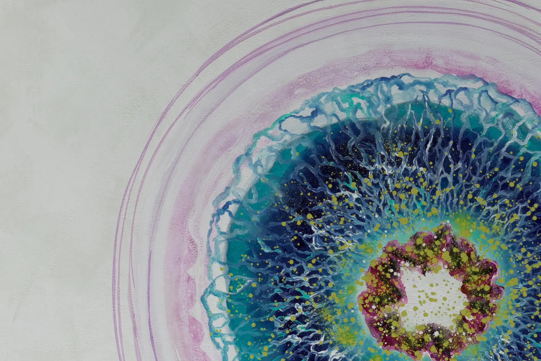 XXL Öl Gemälde 'Universe of Jellyfish' | Handgemaltes Unikat