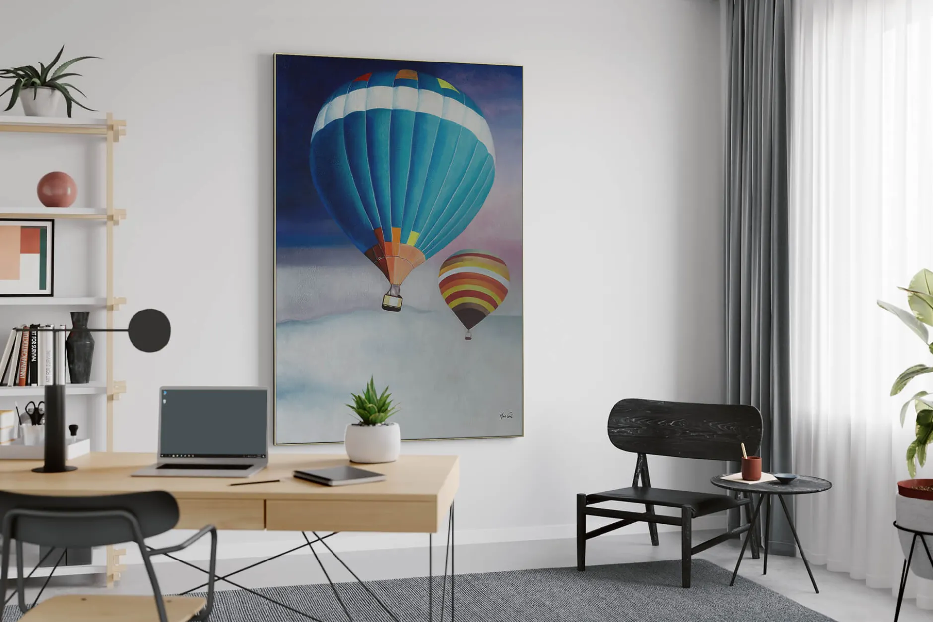 XXL Öl Gemälde 'Up in the Sky ' | Handgemaltes Unikat
