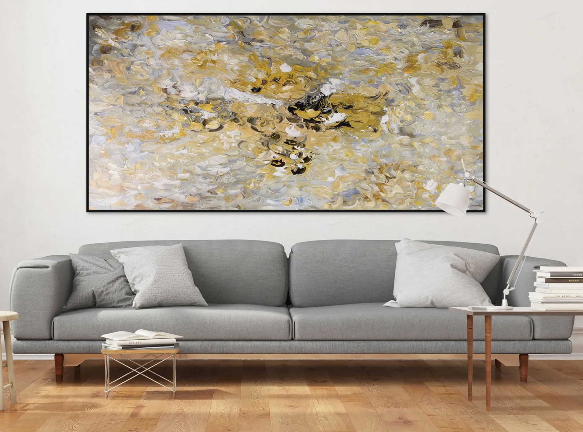 XXL Öl Gemälde 'Verrinnender Sand' | Handgemaltes Unikat