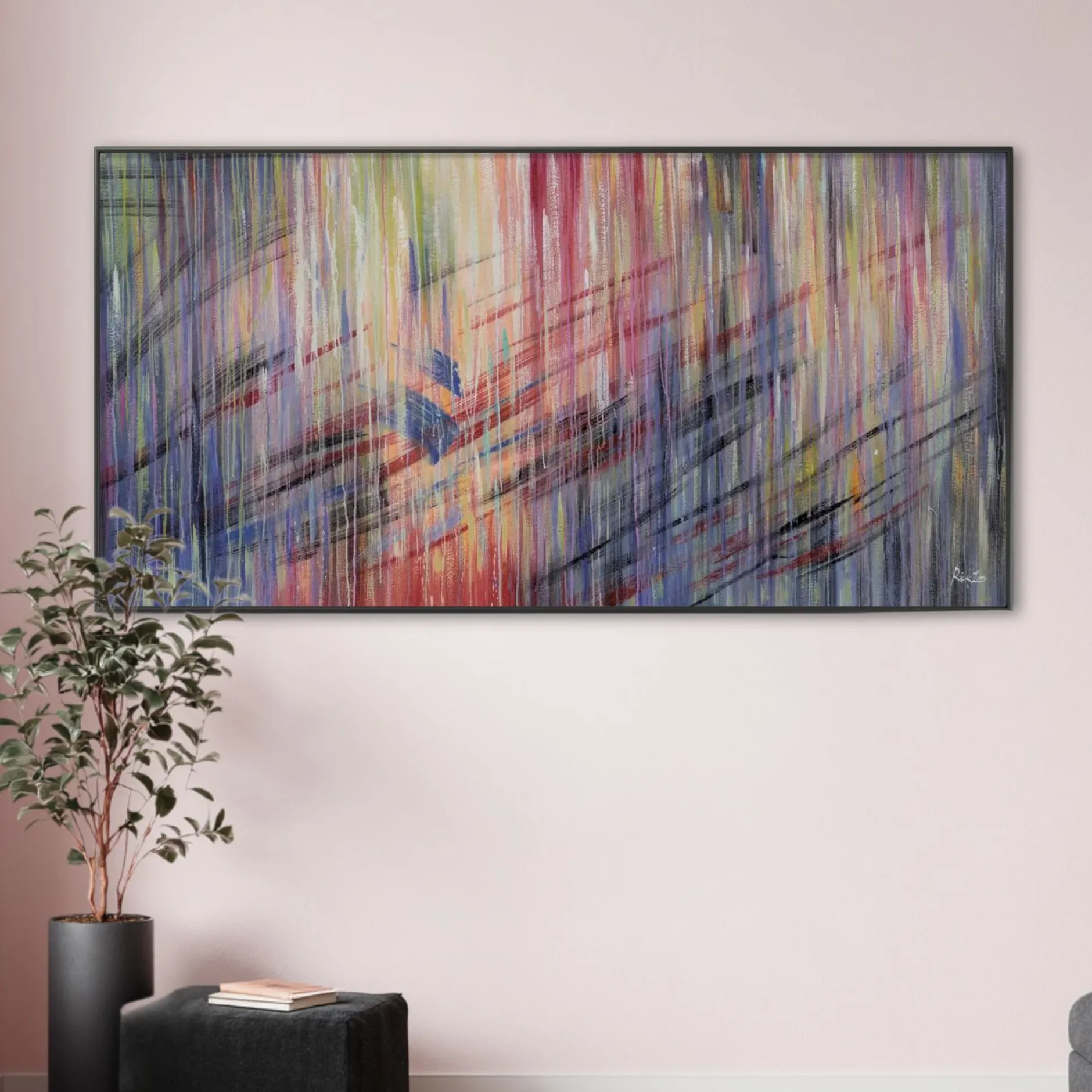 XXL Öl Gemälde 'Verspielt und doch gefasst' | Handgemaltes Unikat